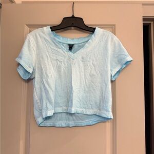 Wild Fable Light Blue Crop Top